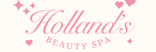 Holland's Beauty Spa wordmark on cream